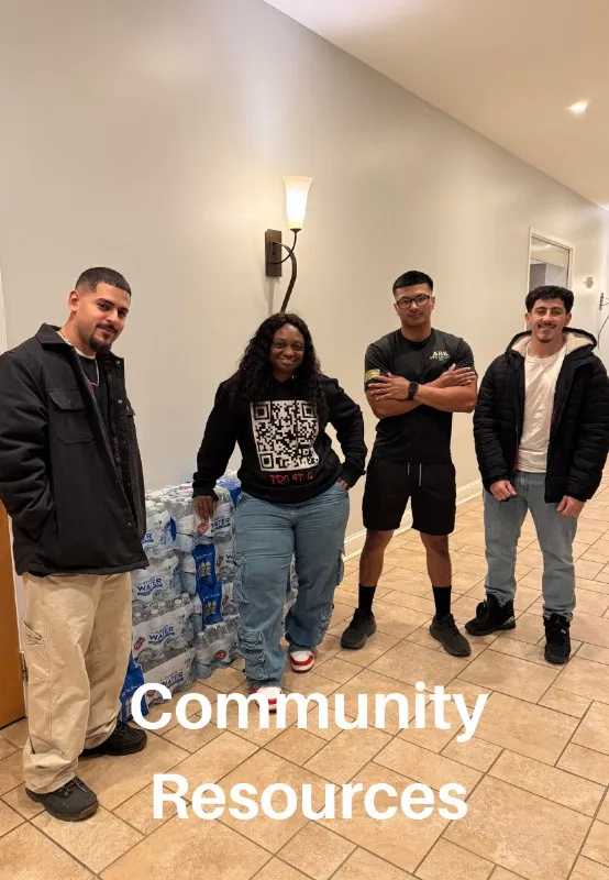 Neighbors connecting with community resources